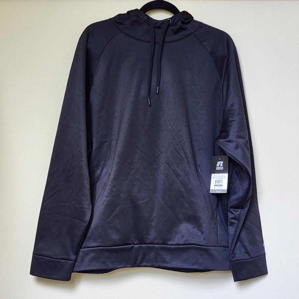 Black Russell Fleece Hoodie
